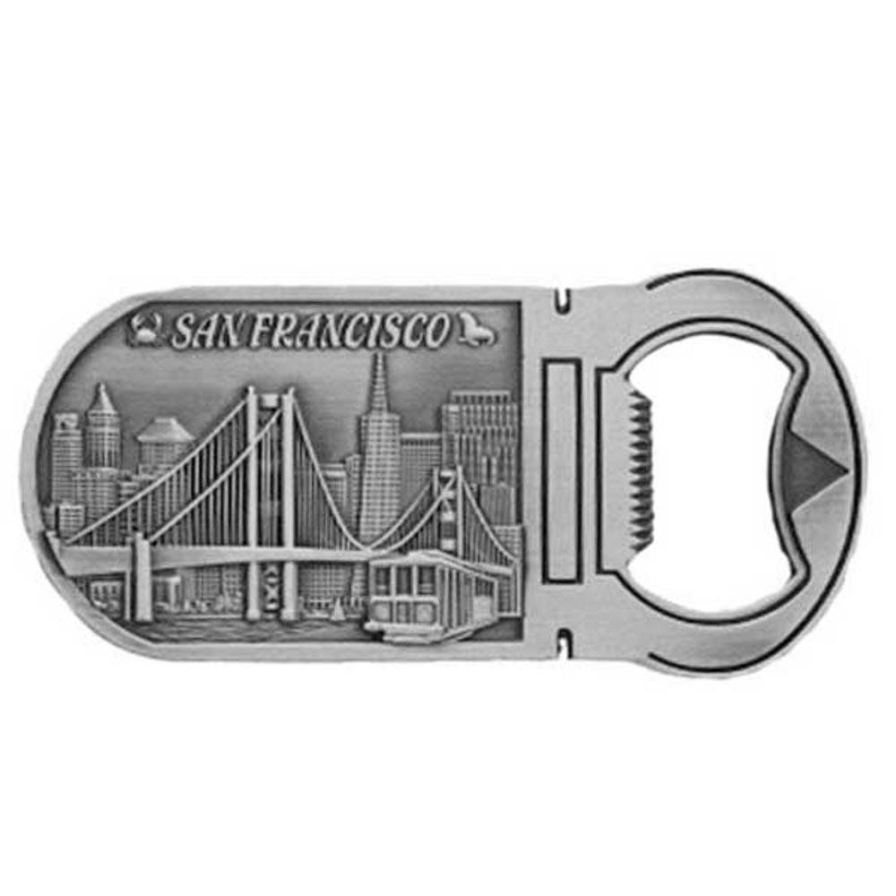 City View Bottle Opening Magnet - Pewter