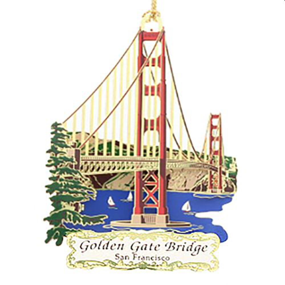 Enameled Brass in a Golden Gate Bridge Colorful Design