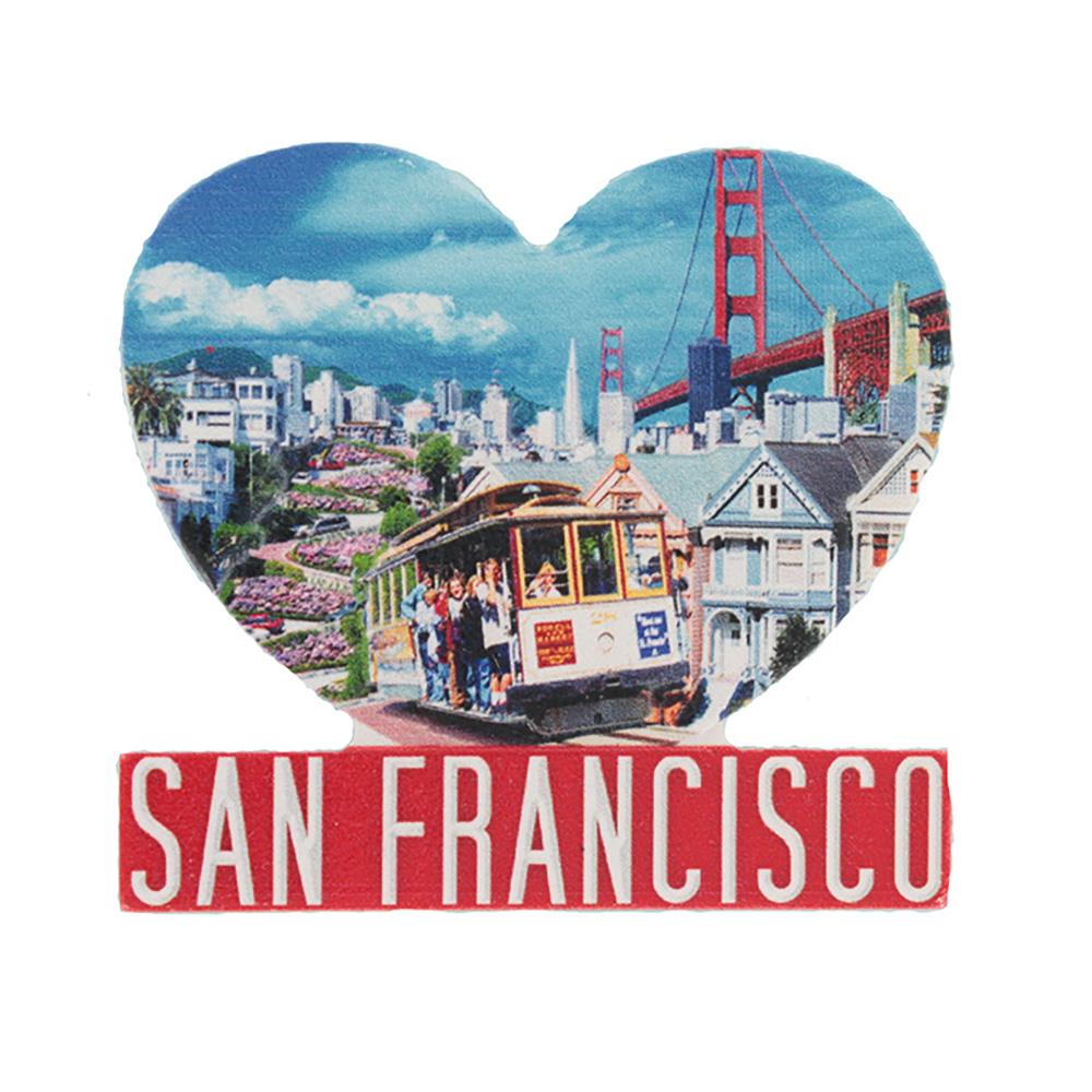 Heart Shaped San Francisco Collage Magnet