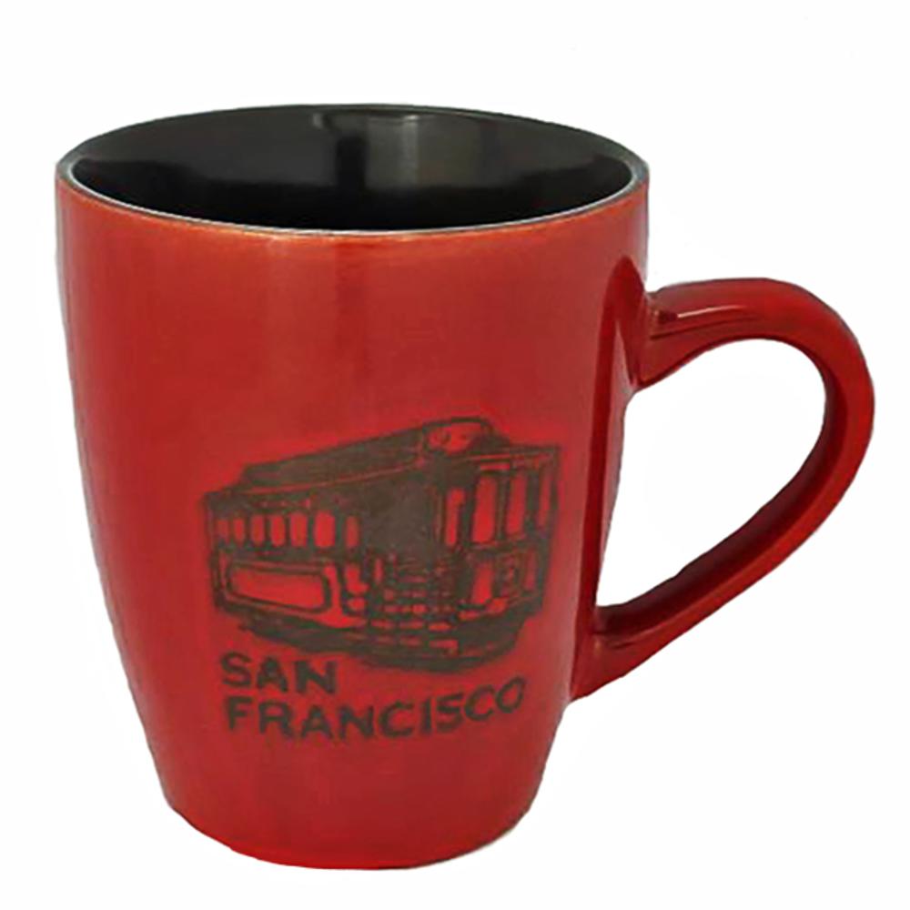 San Francisco Cable Car Mug with Reflective Glaze
