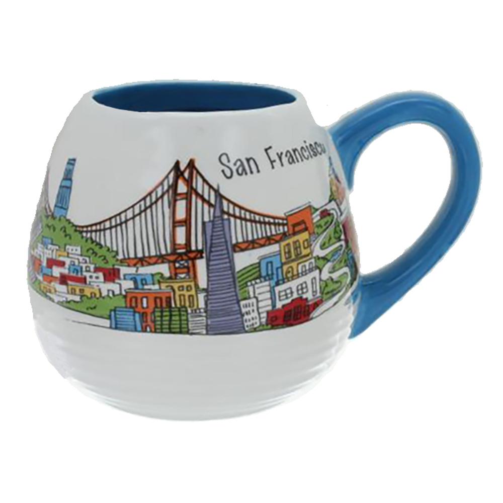 Snuggly, Whimsical San Francisco Round Coffee Mug