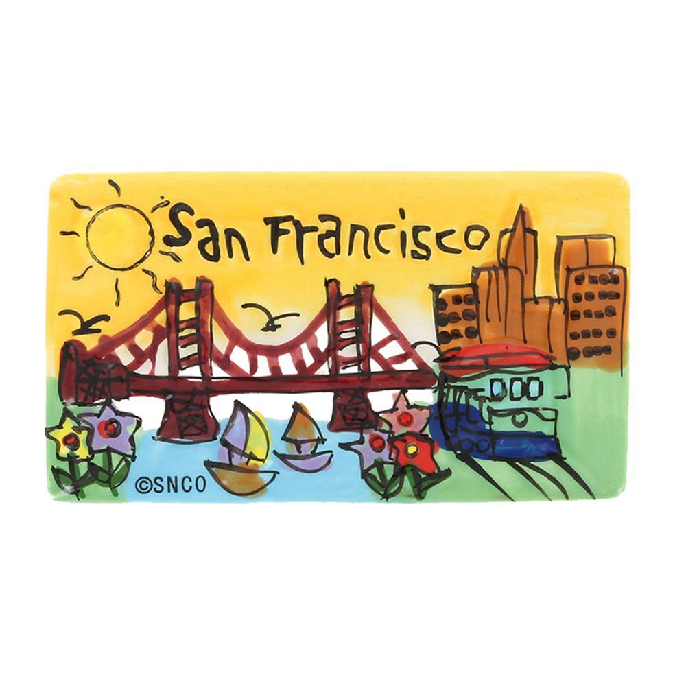 San Francisco Yellow Puff Magnet