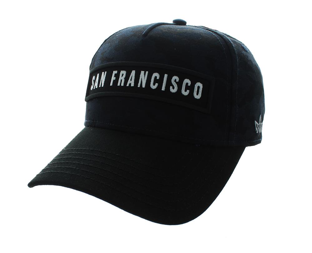 San Francisco Cap with Banner Logo on Cammo Fabric