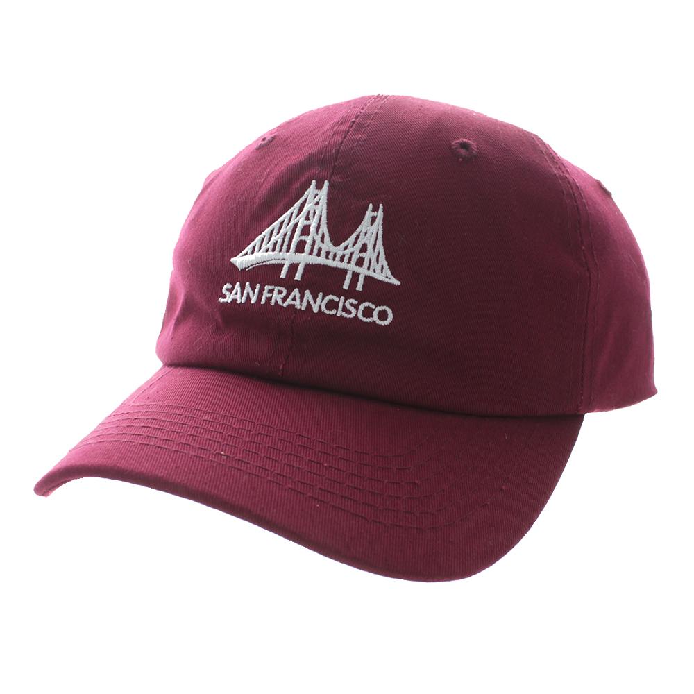 Golden Gate Bridge Embroidered on an Unstructured Cap